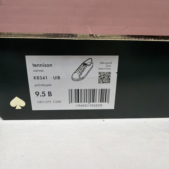 Kate Spade Tennison Canvas Sneakers ShoesGarden Floral Lace Up K8341  Size 9.5B - Picture 5 of 10